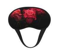 Red Rose and Black Leaves, Full Eye Covers Light Blocking Eye Masks Blackout Sleep Eye Muffs