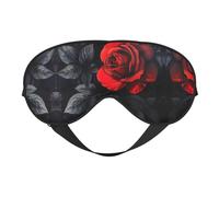Red Rose and Black Leaves Sleep Eye Mas Updated Design Light Blocking Night Eye Blinder Men Women Shift Work Travel