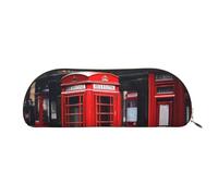 Red Rose And Wine Romantic Lovers Decor Print Cosmetic Bags For Women,Receive Bag Makeup Bag Travel Storage Bag Toiletry Bags Pencil Case, Red Phone Booth London Street, One Size