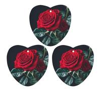 Red Rose Black Background Car Air Freshener, 3 Pcs Love form Hanging Air Freshener Cards, Long Lasting Fragrance Scented Cards for Car, Home, Office Gray-style