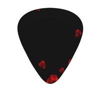 Red Rose Black Background Premium Bass Electric Guitar Picks,Guitar Plectrum For Unparalleled Musical Experience