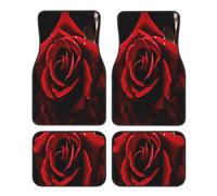 Red Rose Carpet Car Floor Mats,Universal Fit For Cars,Suvs,Trucks