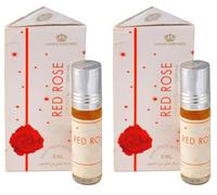 Red Rose Concentrated Perfume Oil 6ml Roll-On - Pack of 2 | Long Lasting Alcohol-Free Attar | Classic Floral Fragrance for Women & Men