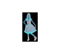 Girls Red Rose Halloween Sugar Skull Day Of The Dead Party Fancy Dress Costume