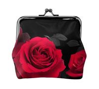 Red Rose Floral Small Makeup Bag for Purse, Mini Portable Cosmetic Bags, for Gym and Daily Use