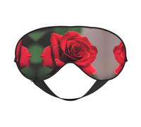 Red Rose Flower 1 Print Soft Eye Mask – Adjustable Strap, Elastic Nighttime Shade for Meditation, Travel, and Yoga