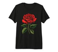 Red Rose Flower Botanist Garden Flower Red Rose Premium T-Shirt