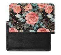 Red Rose Flower Bud Passport Holder Cover Wallet Slim Passport Protector Card Holder Travel Accessories
