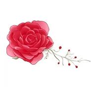 Red Rose Flower Color Tattoo Sticker Chest Clavicle Arm Ankle Waterproof Sticker Durable Washable