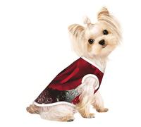 Red Rose Flower print Dog Clothes T Shirts for Small Dogs Breathable Puppy Kitten Dog Shirts for Pet Dogs Cats