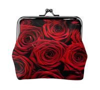Red Rose Flower Small Makeup Bag for Purse, Mini Portable Cosmetic Bags, for Gym and Daily Use