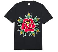 Red Rose Flower Tattoo Flash Comfort Colors Adult Heavyweight T-Shirt