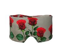 Red Rose Flowers 1 Print Sleep Eye and Ear Muffs Mask - Adjustable Yoga Travel Headband, Keep Warm Shading Comfortable Aid