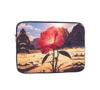 Red rose in the desert 13 inch Print Laptop Case, Business/Office Commuter Laptop Case