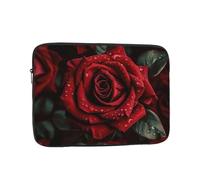 Red Rose Laptop Sleeve for Women Men, 15 Inch Waterproof Laptop Bag Lightweight Notebook Computer Cover Bag