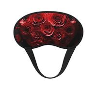 Red Rose Love Heart Sleep Mask for Side Sleeper Soft Breathable Sleeping Eye Mask Blackout Silk Eye Sleep Shade Cover with Elastic Strap Night Blindfold for Women Men Travel Nap