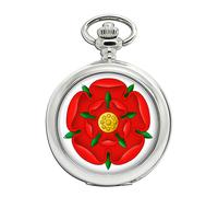 Red Rose of Lancaster Full Hunter Pocket Watch (Optional Engraving)