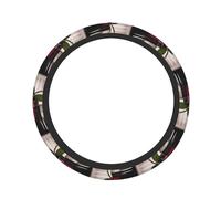 Red Rose On Piano Print Practical Steering Wheel Cover Non-Slip Car Truck Cute Interior Accessory Daily Use