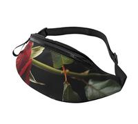 Red Rose on Piano Printed Personalized Waist Bag, Lightweight and Versatile Crossbody Bag for Everyday and Outdoor Adventures