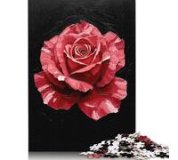 Red Rose Painting Puzzles 1000 Pieces for Teenagers Gifts Puzzle for Adults And Teenager for Adults Teenagers Age 12+ 38x26cm/1000pcs