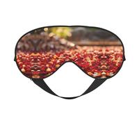 Red Rose Petals Print Soft Eye Mask/Sleep Eye Mask/Blackout Eye Mask, Suitable for Travel/Office/Yoga/Nap