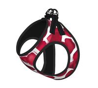 Red Rose Petals Print Step in Dog Harness and Leash Set,Adjustable Reflective Harness for Small Dogs Cats
