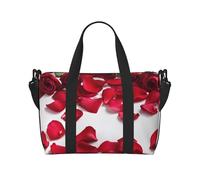 (Red Rose Petals) Waterproof Lightweight Hand Travel Bag - Large Carry-On for 3-5 Day Trips | Air Travel, Sports, Weekend Use | Men & Women (1-Pack)