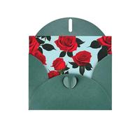 Red Rose Print Greeting card Blank card with envelope,Unique Designs for Festivals Invitations