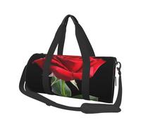 Red Rose psd Printed Sports Gym Bag with Wet Pocket & Shoes Compartment, Travel Duffel Bag for Men Women