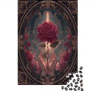 Red Rose Rätsel Für Erwachsene |Two Delicate Hands| 38x26cm/1000pcs Puzzles Lernspiele Home Decor Puzzles