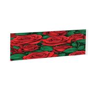 red rose -Rectangular Acrylic Table Signs - Clear Custom Nameplates For Office Desk, Restaurant, Events - Smooth Edge Professional Signage.