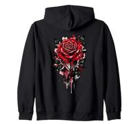 Red Rose, Rose Flower, Garden Flower & Botanist Zip Hoodie