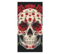 Red Rose Skeleton Beach Towels Extra Large, Quick Dry Absorbent Multipurpose, Oversized Beach Towel, Sand Free Foldable Lightweight, Travel Towel, For Beach Pool Camping Travel Vacation, 63x31.5 in