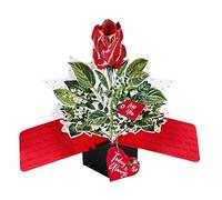 Red Rose Today & Always Valentine's Day Greeting Card 3D Pop Up Cards