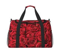 Red Rose Travel Duffel Bag Weekend Bag Weekender Overnight Carry On Hand Bag Workout Sport Hospital