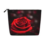 Red Rose Versatile Travel Toiletry Bag Makeup Bag, Perfect for Daily Use and Business Trips