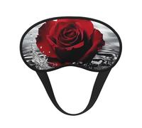 Red Rose Water Flower Blackout Sleep Mask - Soft Adjustable Eye Mask for Full Light Blocking, Deep Sleep, Travel & Relaxation