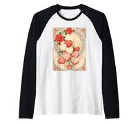 Red Roses and Hearts Art Nouveau Style Raglan Baseball Tee