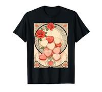 Red Roses and Hearts Art Nouveau Style T-Shirt