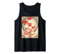 Red Roses and Hearts Art Nouveau Style Tank Top