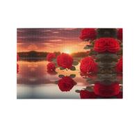red roses at sunset 1000 Piece Puzzle With Stylish Prints That Stimulates Creativity Concentration And Hands On Skills