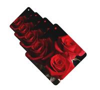 Red Roses Car Air Freshener Cards for Women Men 4 Pack Cute Car Accessories Long Lasting Scent Car Diffuser Hanging Auto Aromatherapy Tablets Car Fresheners Gifts