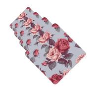 Red Roses Floral Car Air Fresheners Cards Set of 4 Pieces Personalized Car Fresheners Gifts for Men Women Auto Aromatherapy Tablets Hanging Scented Cards for Wardrobe Bathroom
