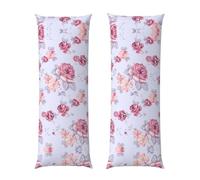 Red Roses Floral Print Body Pillow Cover With Envelope Closure, Pillow Case For Long Bolster Pillow,Soft Microfiber Body Pillow