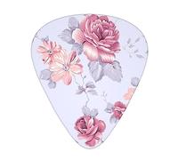 Red Roses Floral Printed Guitar Picks,12 Pack Personalized Guitar Picks For Bass Acoustic Guitar Electric Guitar Includes 0.46mm/0.71mm/ 0.96mm