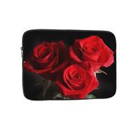 Red Roses Laptop Case 12 inch, Shockproof Protective Computer Sleeve Cover Water Resistant Laptop Bag Carrying Tablet Cover Briefcase Handbags Gifts for Men Women