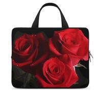 Red Roses Laptop Sleeve Ultra-Thin, Lightweight & Waterproof 13inch Laptop Bags, Durable Neoprene Material, Portable Protective Computer Bag with Hand Strap