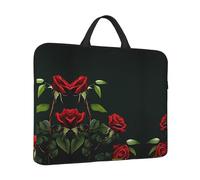 Red Roses Print Protective 14 Inch Laptop Case,Laptop Sleeve With Handle Compatible,Carrying Computer Bag
