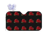 Red Roses Printing Thickened Car Sunshade Keep Car Interior Cool.Universal Windshield Sun Shade Fit For Cars.Suvs