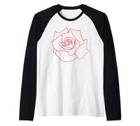 Red Roses Rosas True Love Retro Aesthetic Vintage Boho Art Raglan Baseball Tee